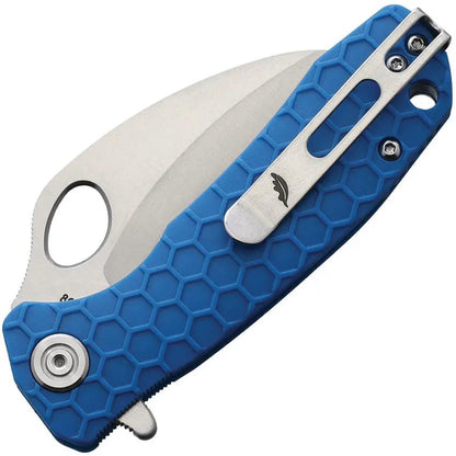 Honey Badger Knives Small Claw Linerlock HB1144 - Compact EDC Knife With 2.75in Satin Blade And Blue GRN Handle by Honey Badger Knives