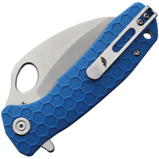 Honey Badger Knives Claw Linerlock HB1149 - Compact EDC Knife With Satin 8Cr13MoV Blade And Blue GRN Handle by Honey Badger Knives