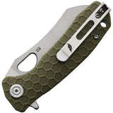 Honey Badger Knives Warncleaver Linerlock HB1169 - D2 Tool Steel Blade, Green GRN Handle, Extended Tang by Honey Badger Knives