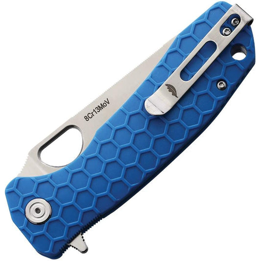 Honey Badger Knives Large Leaf Linerlock Blue HB1291 by Honey Badger Knives