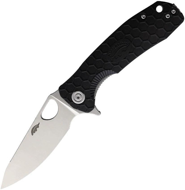 Honey Badger Knives Medium Leaf Linerlock Black HB1298 by Honey Badger Knives