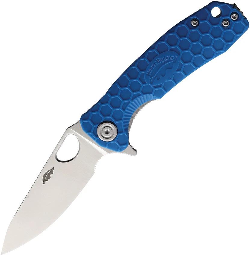 Honey Badger Knives Small Leaf Linerlock Blue HB1311 by Honey Badger Knives