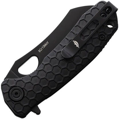 Honey Badger Knives Small Linerlock HB1355 - Compact 2.75in 8Cr13MoV Blade With Black GRN Handle by Honey Badger Knives