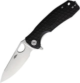 Honey Badger Knives Medium Leaf Linerlock Black HB1386 by Honey Badger Knives