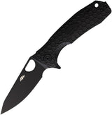 Honey Badger Knives Medium Leaf Linerlock Black HB4027 by Honey Badger Knives