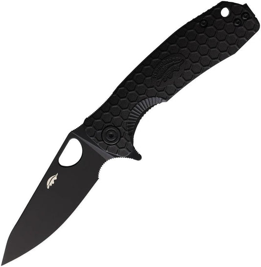 Honey Badger Knives Medium Leaf Linerlock Black HB4027 by Honey Badger Knives
