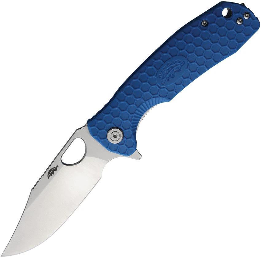 Honey Badger Knives Large Linerlock Clip Blue HB4066 by Honey Badger Knives