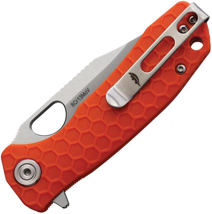 Honey Badger Knives Small Linerlock Clip Orange HB4080 by Honey Badger Knives