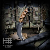 Halfbreed Blades Close Quarters Battle CQB-02P DE - 7.5-Inch Overall Tactical Knife With 3.5-Inch Black PVD Talon Blade by Halfbreed Blades