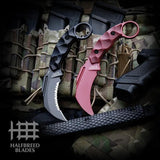 Halfbreed Blades Close Quarters Battle Bundle CQB-02PS Black - Full Tang Talon Blade 3.5in And Red Training Knife by Halfbreed Blades