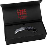 Halfbreed Blades Close Quarters Battle CQB 02PS - Full Tang With Finger Ring And Black PVD Talon Blade G10 Handle by Halfbreed Blades