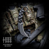 Halfbreed Blades Close Quarters Battle 02 CQB 02P - Black PVD Coated Bohler K340 ISODUR Blade, G10 Handle, Full Tang by Halfbreed Blades
