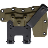 Halfbreed Blades Compact Rescue Axe Doutone CRA-01 BLK/ODG - Full Tang, Hammer End, MOLLE Compatible Belt Sheath by Halfbreed Blades