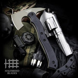 Halfbreed Blades Compact Rescue Axe Doutone CRA02 OD Green Black Full Tang 9.5in Overall 2.75in Edge Spike by Halfbreed Blades