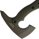 Halfbreed Blades Compact Rescue Axe OD Green CRA-02-ODG - Full Tang K110 Tool Steel Head Lanyard Hole MOLLE Sheath by Halfbreed Blades