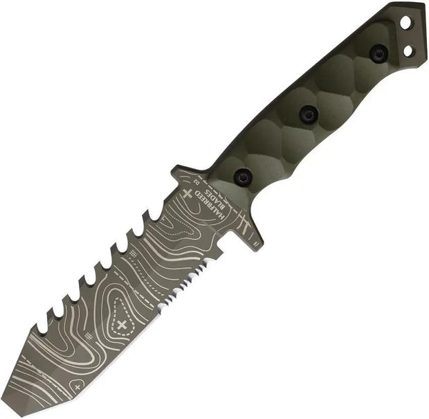 Halfbreed Blades Emergency Rescue Knife Topo ERK-01 TOPO ODG by Halfbreed Blades