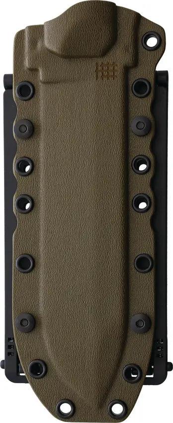 Halfbreed Blades Large Survival Knife OD LSK-01 - Sawback Spear Point Blade with Bow Drill On Both Sides, Full Tang by Halfbreed Blades