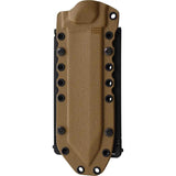 Halfbreed Blades Large Survival Knife LSK-02 DE - Sawback Teflon Coated Tanto Blade Full Tang Dark Earth G10 Handle by Halfbreed Blades