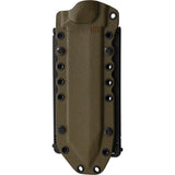 Halfbreed Blades Large Survival Knife - OD Green Teflon Coated Sawback Tanto With Full Tang And Glass Breaker by Halfbreed Blades