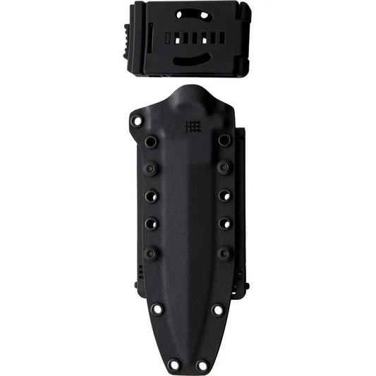 Halfbreed Blades Medium Infantry Knife MIK-01PS BLK - Black Teflon Coated Partial Serrated K110 Spear Point Blade by Halfbreed Blades