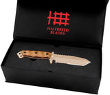 Halfbreed Blades Medium Infantry Knife Gen 2 DE - Teflon Coated Sawback Tanto Blade With Full Tang by Halfbreed Blades