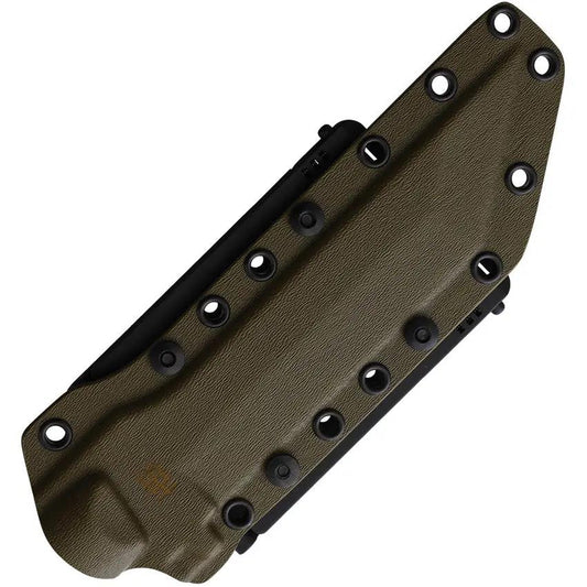 Halfbreed Blades MIK-05PS Medium Infantry Knife OD - Teflon Coated Partially Serrated Tanto With Full Tang MOLLE Sheath by Halfbreed Blades