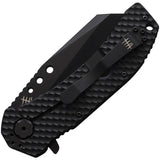 Hardcore Hardware Australia MILSPEC Framelock Wharncliffe Knife - Black PVD CPM S30V Blade by Hardcore Hardware Australia