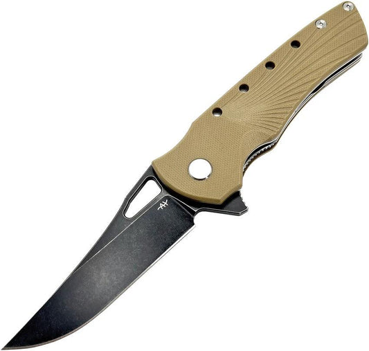 Heibel Knives Blackhawk Linerlock Tan HKBLKBT by Heibel Knives
