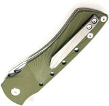 Heibel Knives Blackhawk Linerlock OD - D2 Tool Steel Clip Point Knife With OD Green G10 Handle by Heibel Knives