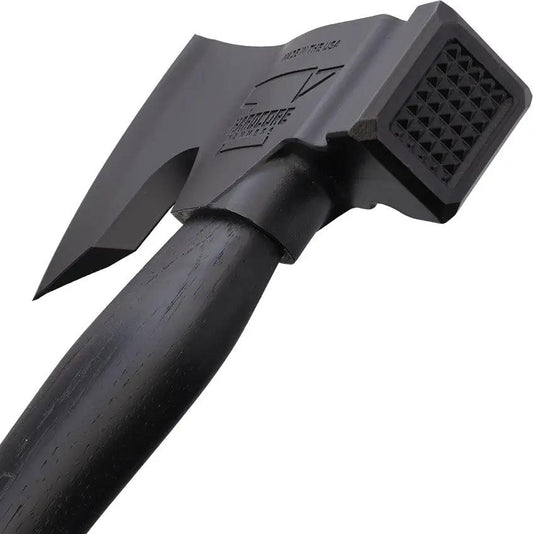 Hardcore Hammers Camp Companion Axe Blackout - 4140 Alloy Head With Hammer End, Black Leather Sheath Included by Hardcore Hammers