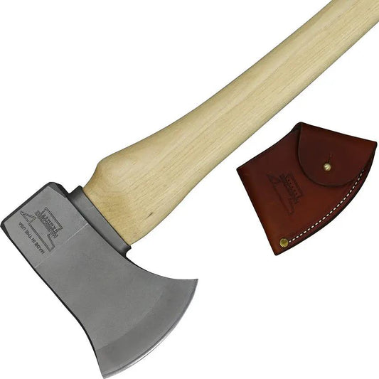 Hardcore Hammers Original TR Axe 27 Inch With 6.25 Inch 4140 Alloy Steel Head And American Hickory Handle Leather Sheath by Hardcore Hammers