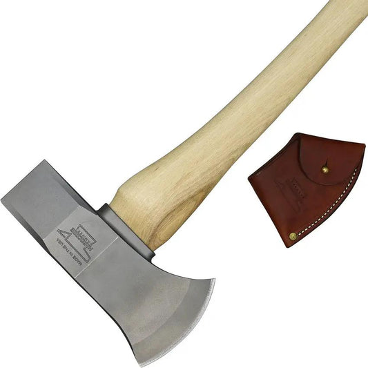 Hardcore Hammers Forester Tr Axe Natural 23 - Premium 4140 Alloy Steel Head and American Hickory Handle by Hardcore Hammers