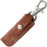 Higonokami SK Folder Brass No1 Knife For Collectors And EDC With 2.5 Inch Closed Satin Blade And Brown Leather Case by Higonokami