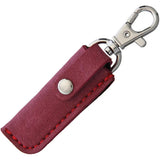 Higonokami SK Folder Premium Brass Handle 2.5 In Closed Satin SK5 Blade With Burgundy Leather Sheath For Collectors by Higonokami