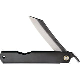 Higonokami No 4 Folding Knife SK5 Steel 60HRC Black Handle Extended Tang Lanyard Hole For EDC Enthusiasts by Higonokami