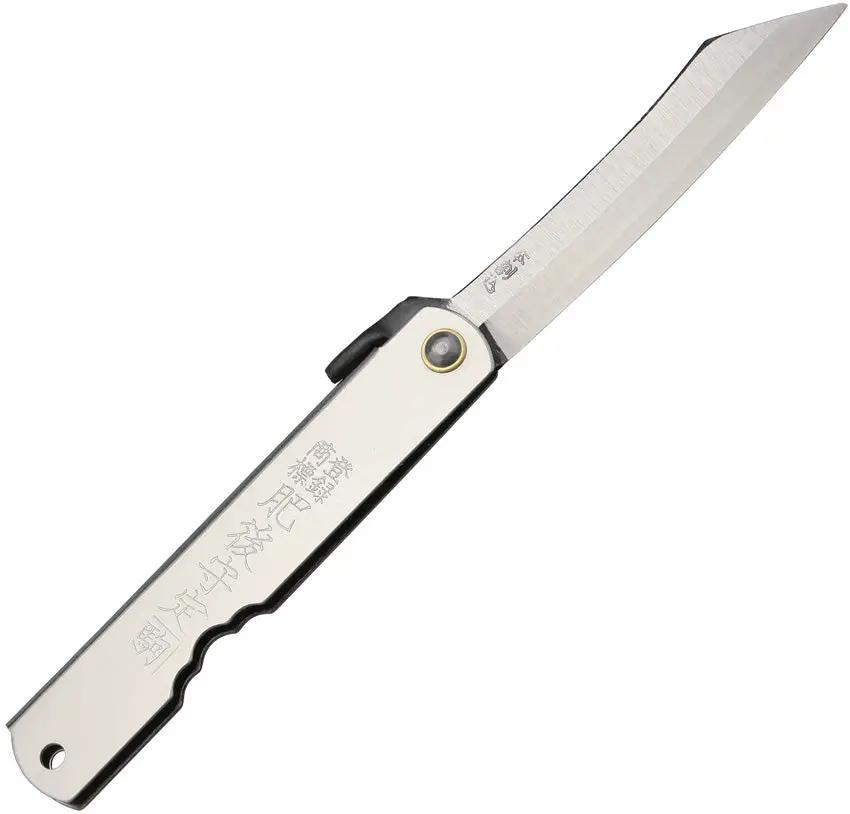 Higonokami Triple Layered SK Folder No 7 Silver Folding Knife SK5 Blade for Everyday Carry by Higonokami