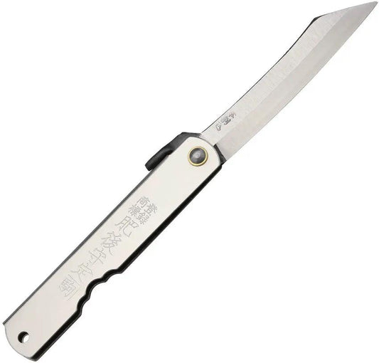 Higonokami Triple Layered SK Folder No 7 Silver Folding Knife SK5 Blade for Everyday Carry by Higonokami