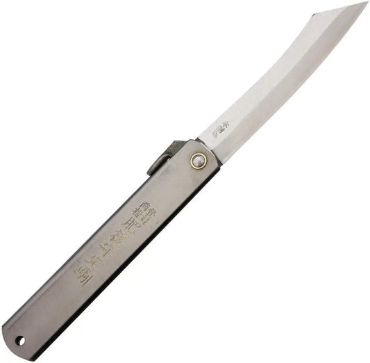 Higonokami Triple Layered SK Folder Black No 8 Knife With Extended Tang And Black Stainless Handles For EDC Enthusiasts by Higonokami