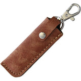 Higonokami Folder Brass Blue Paper Steel 75mm EDC Knife For Collectors Premium Brown Leather Sheath by Higonokami