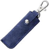 Higonokami Brass Folder 75mm With Blue Leather Case And 2 Inch Blue Paper Steel Blade EDC Knife With Extended Tang by Higonokami