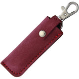 Higonokami Brass Folder Knife Blue Paper Steel 75mm Blade with Burgundy Leather Sheath For Collectors by Higonokami