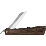 Higonokami Woody VG10 Folder Knife With Brown Wood Handle, Extended Tang, Lanyard Hole, Ideal EDC by Higonokami