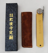 Higonokami VG10 Outdoor Folding Knife BL164 With Brass Handle Lanyard Hole Extended Tang for Campers by Higonokami