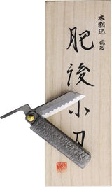 Higonokami Tsuchime Folder Small CC041 Japanese Pocket Knife For Collectors VG10 Blade Extended Tang Wooden Gift Box by Higonokami
