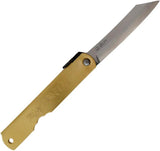 Higonokami Warikomi Dragon Folder Knife With Blue Paper Steel Blade Brass Handle Lanyard Hole For Collectors by Higonokami