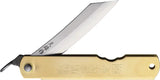Premium Higonokami Warikomi Folder Rabbit BL193 Knife with Blue Paper Steel Blade Brass Handle for Collectors by Higonokami
