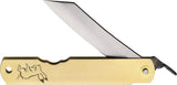 Premium Higonokami Warikomi Folder Rabbit BL193 Knife with Blue Paper Steel Blade Brass Handle for Collectors by Higonokami