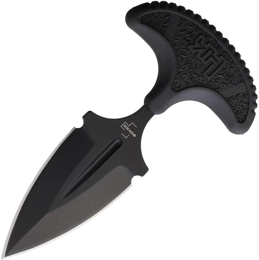 Heckler & Koch FX02 Push Dagger 06HK001 Tactical D2 Tool Steel Blade Black FRN Handle Neck Sheath by Heckler & Koch