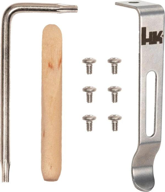 Heckler and Koch HK Incursion Clip Kit for OTF Knives Satin Pocket Clip L Key Screws by Heckler & Koch
