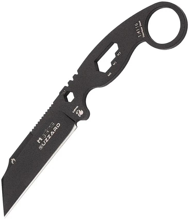 Hydra Knives Buzzard Neck Knife Vulture HK-01-BLACK-SBR by Hydra Knives